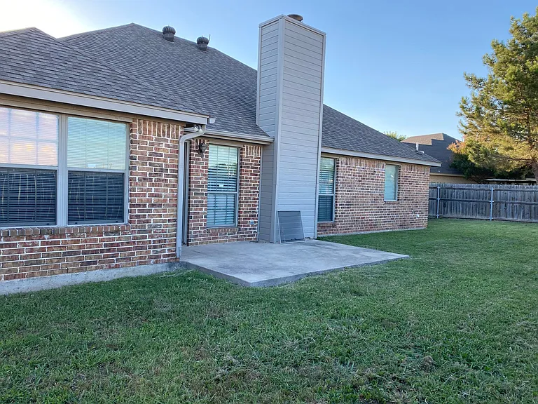 Fenced Backyard with patio
