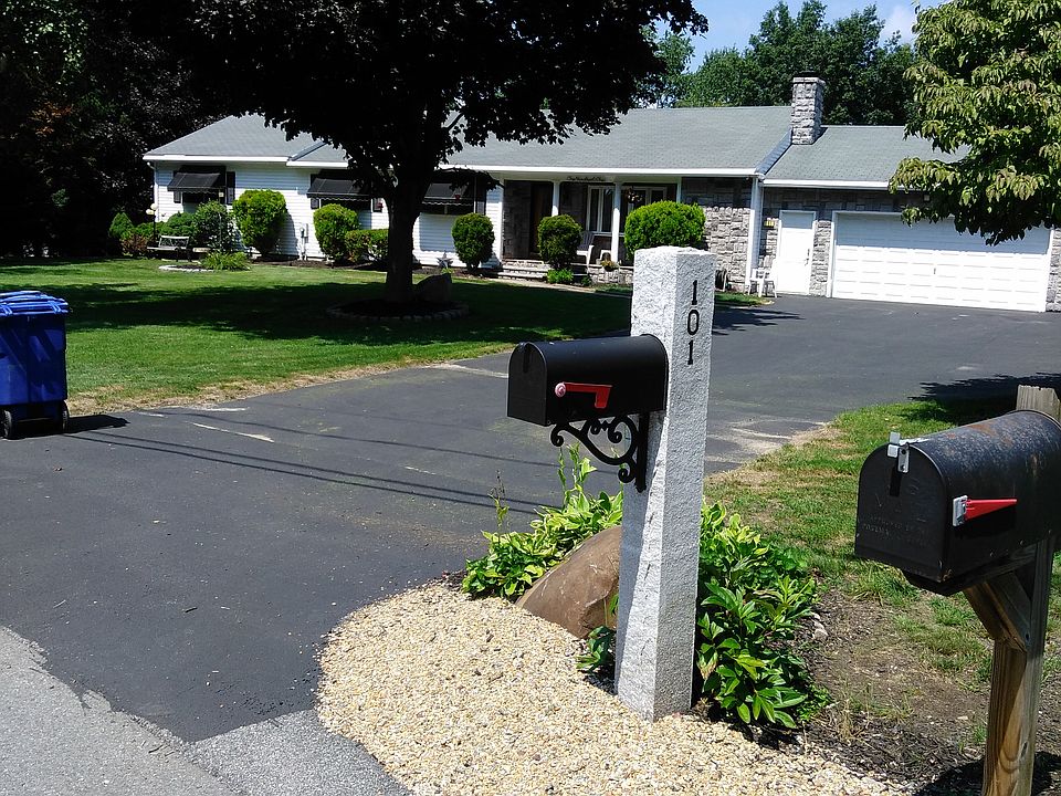 custom granite mail box post