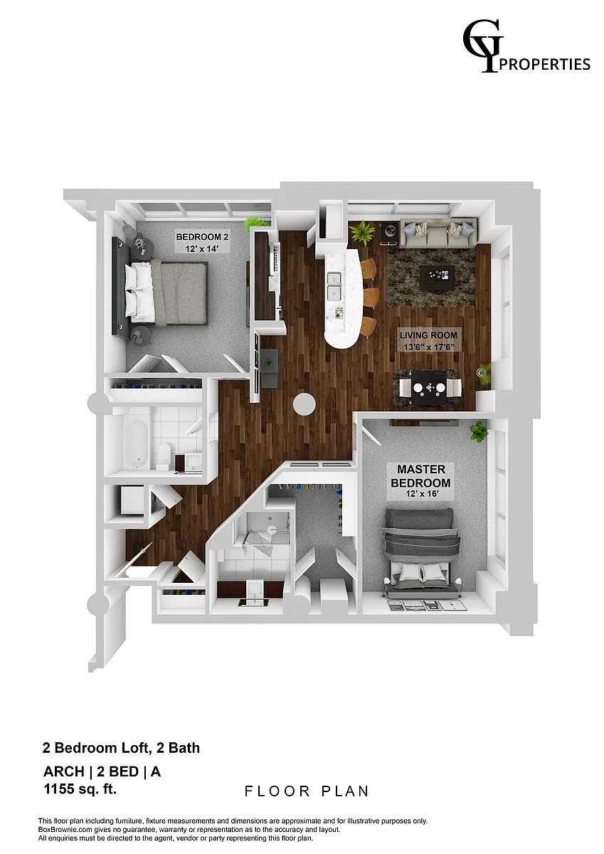 Floor plan ARCH 2 BED A