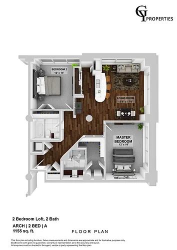 Floor plan ARCH 2 BED A