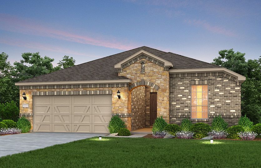 Exterior D, the Summerwood with 2-car garage with storage