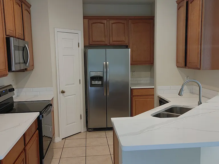 Kitchen with new granite counters