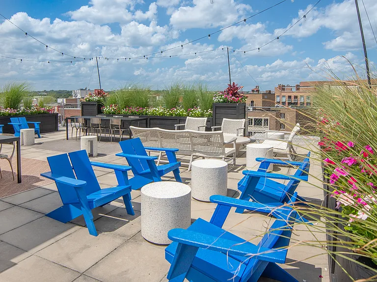 Rooftop Deck with Multiple Seating Groups