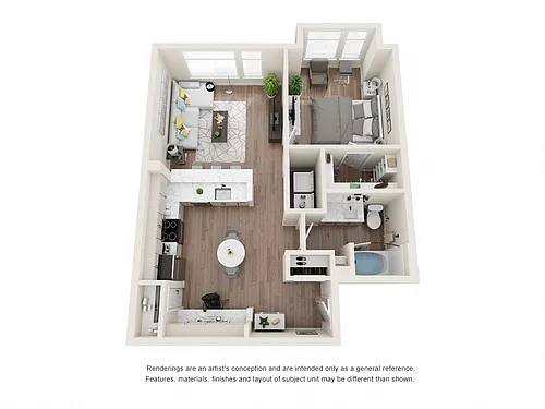 Floor plan 1X1 N
