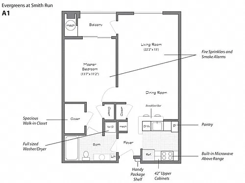 Floor plan Model A1