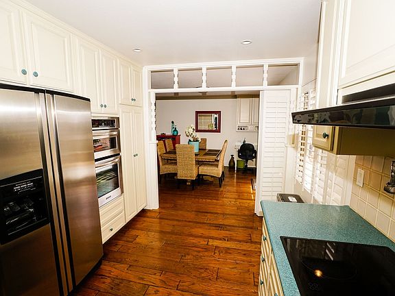 Shot from kitchen into dining room