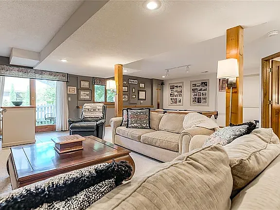 Basement family living and TV room