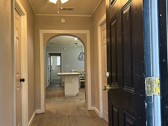 Entering from side door near laundry room.