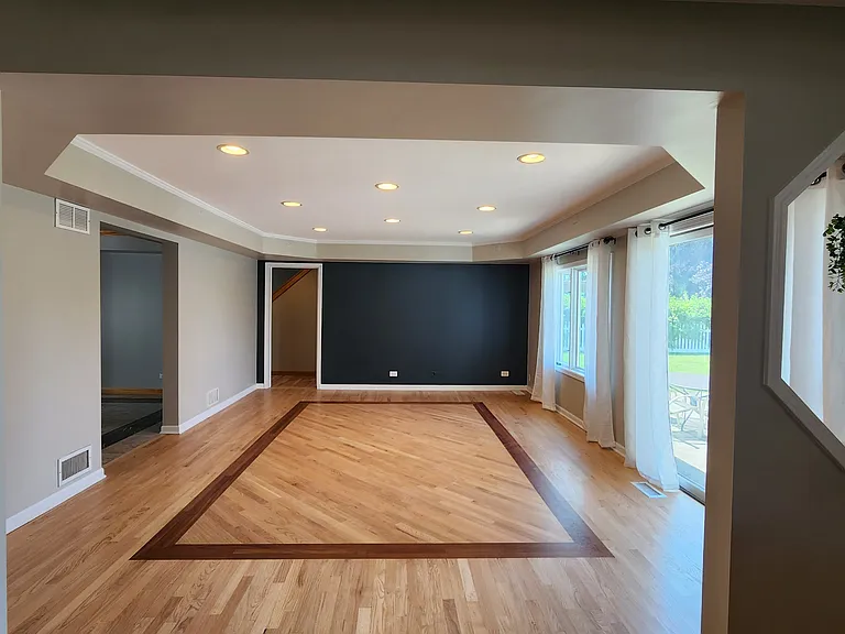 Zoomed out view of family room