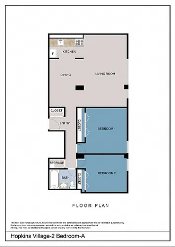 Floor plan Two Bedroom
