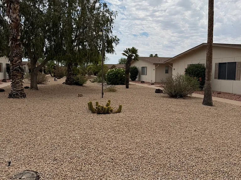 View of unit entering courtyard.