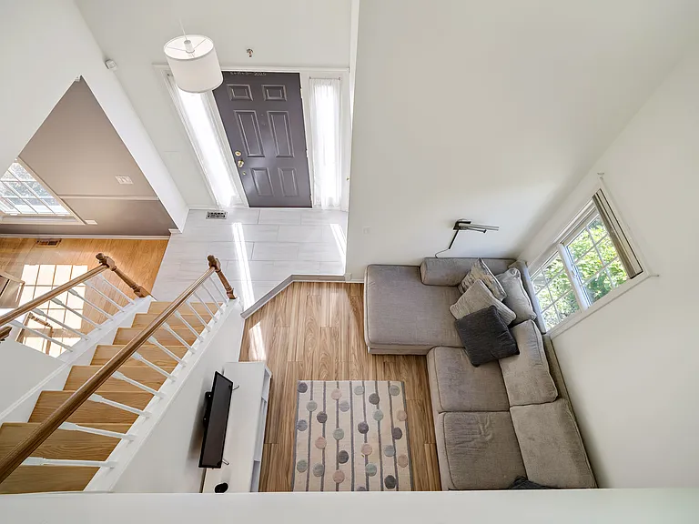 View from loft to the living room
