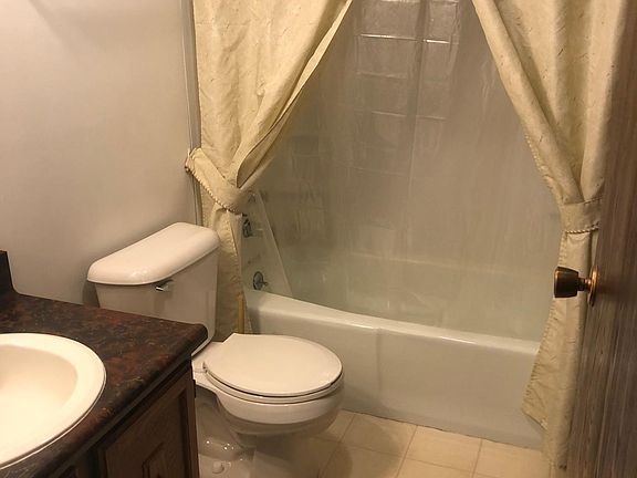 Bathroom shower and tub.