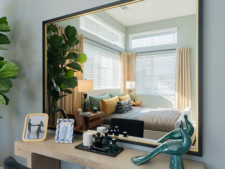 Bedroom With Large Windows