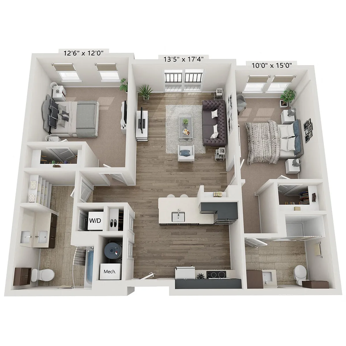 Floor plan Two Bedroom