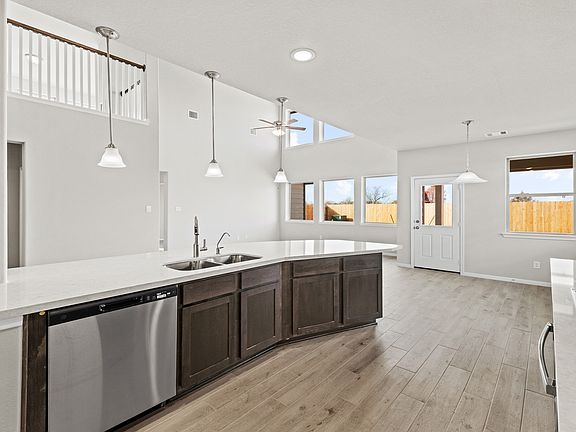 Lovely gourmet kitchen with designer cabinets
