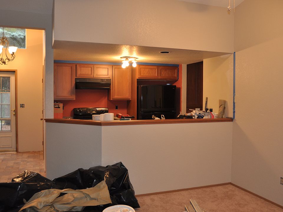 updated kitchen with open floor plan