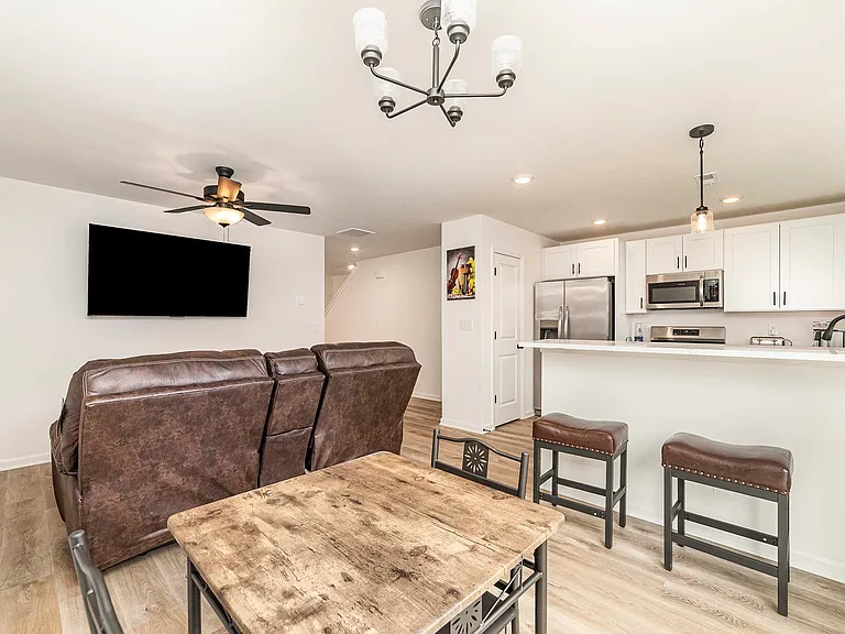 Living and dining rooms