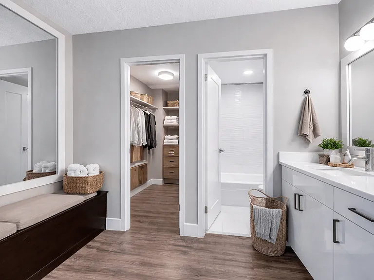 Modern Bathrooms with Spacious Closets