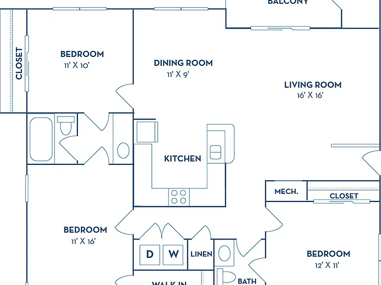 3 Bedroom | 2 Bath | 1327 SF | Renovated 3 Bedroom | 2 Bath | 1327 SF | Renovated