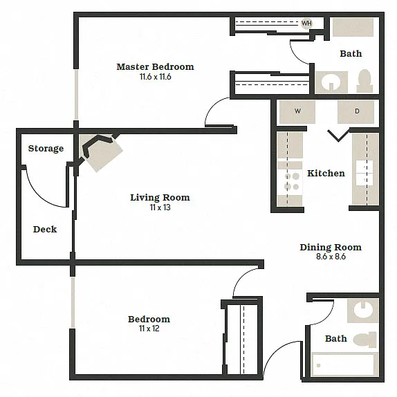 Floor plan 2x2 - Forest