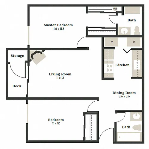 Floor plan 2x2 - Forest