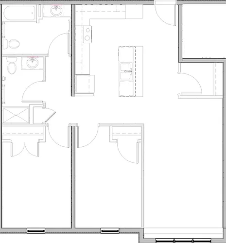 Floor plan Mountain Haus 1 - Two Bedrooms