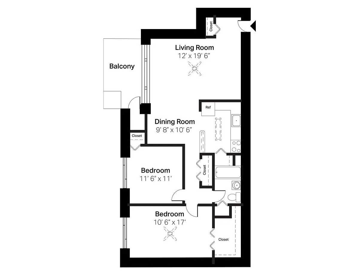 Floor plan Two Bedroom
