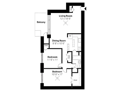 Floor plan Two Bedroom