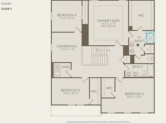 Mitchell Floor Plan, Quick Move-In Home, Floor 2