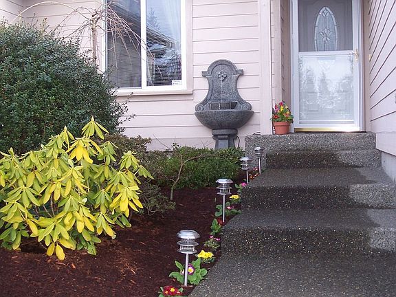 oval glass door - soothing fountain