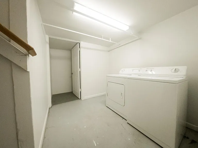 Washer and dryer included in units downstairs- personal basement, storage area