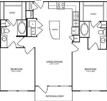 Landmark On Lovers - B2 - 2 Beds - 2 Baths - 1062 Sq. ft.