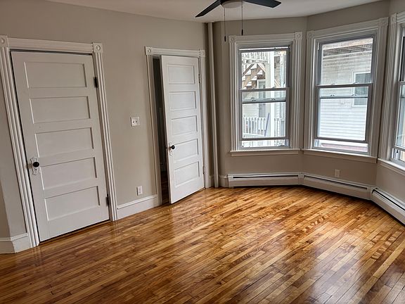 living room with closet