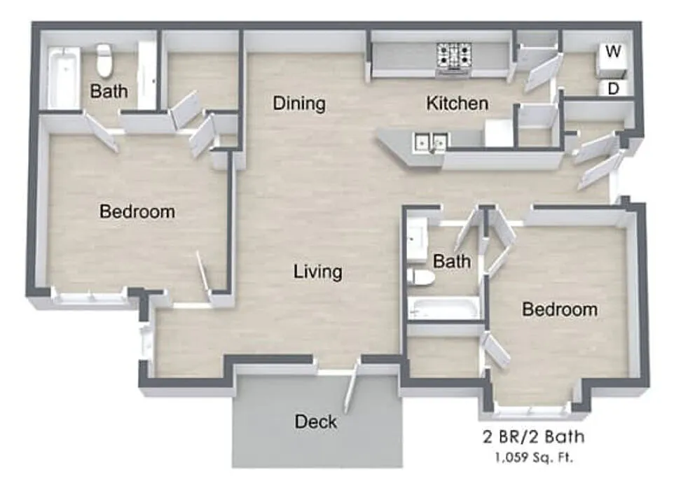 Floor plan Two Bedroom
