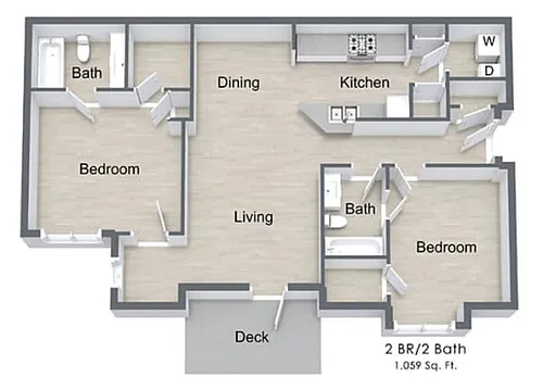 Floor plan Two Bedroom