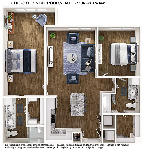 Floor plan *2x2 Cherokee B3A