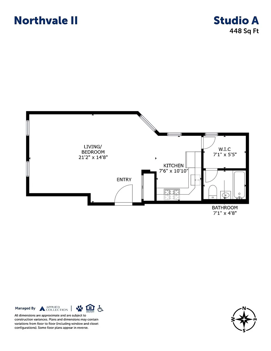 Floor plan Studio 1 Bed