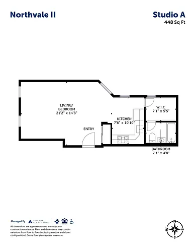 Floor plan Studio 1 Bed