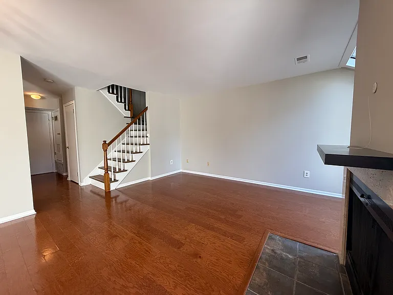 living room with hardwood throughout