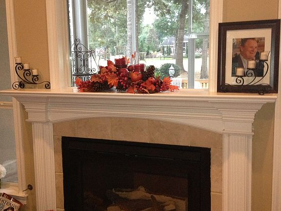 Gas fireplace in great room