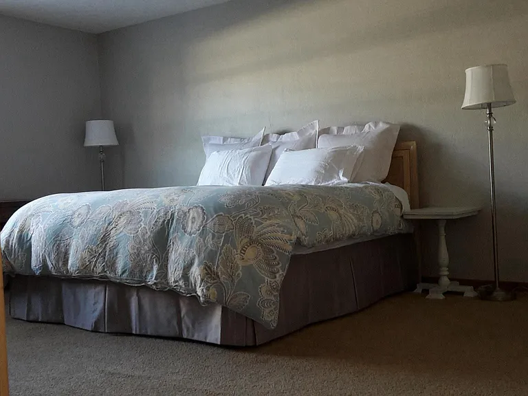 Master bedroom suite/king bed/47" flat screen smart tv.