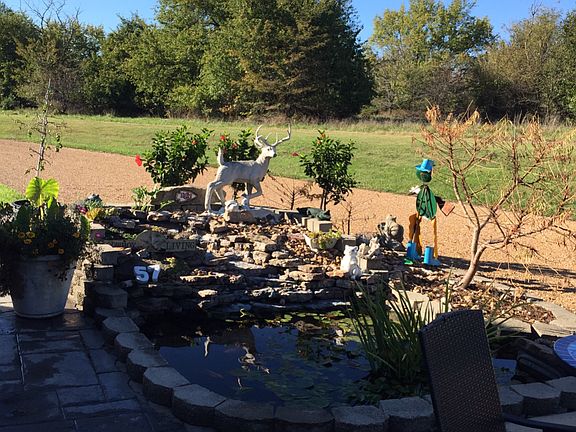 Waterfall into fish pond