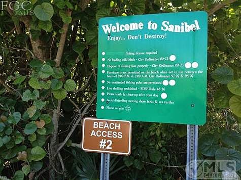 Beach Access Sign