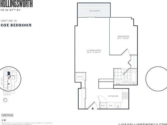 2nd image of 70 W 37th St APT 2315