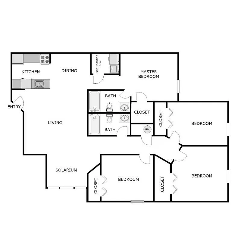 Floor plan 4 Bedroom 2 Bathroom