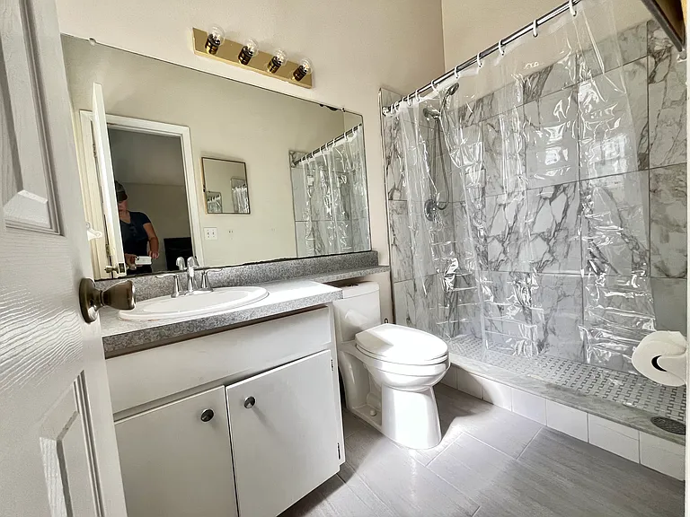 Walk-in shower master bath