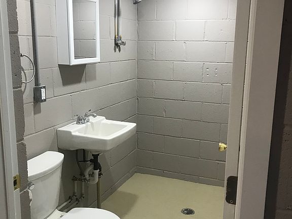 Basement bath with shower