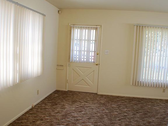View of the living room entry from the kitchen.