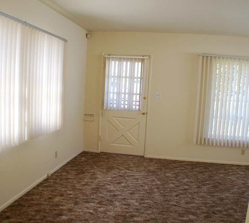 View of the living room entry from the kitchen.